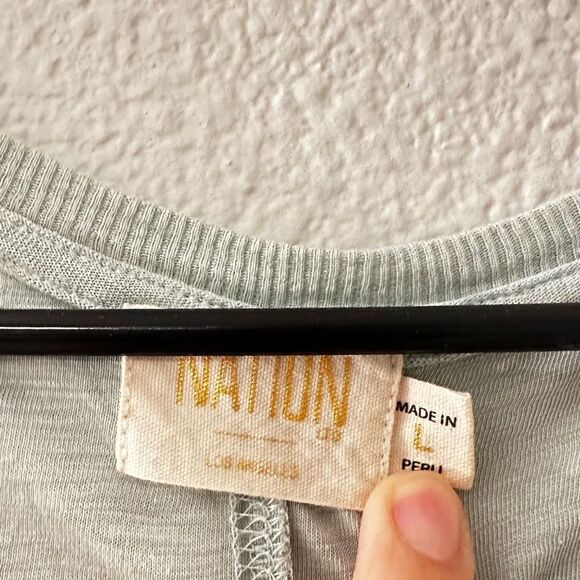 Nation‎ LTD Melissa Tiered Tank Cotton Dress Light Blue Maxi Dress Large - Picture 11 of 12